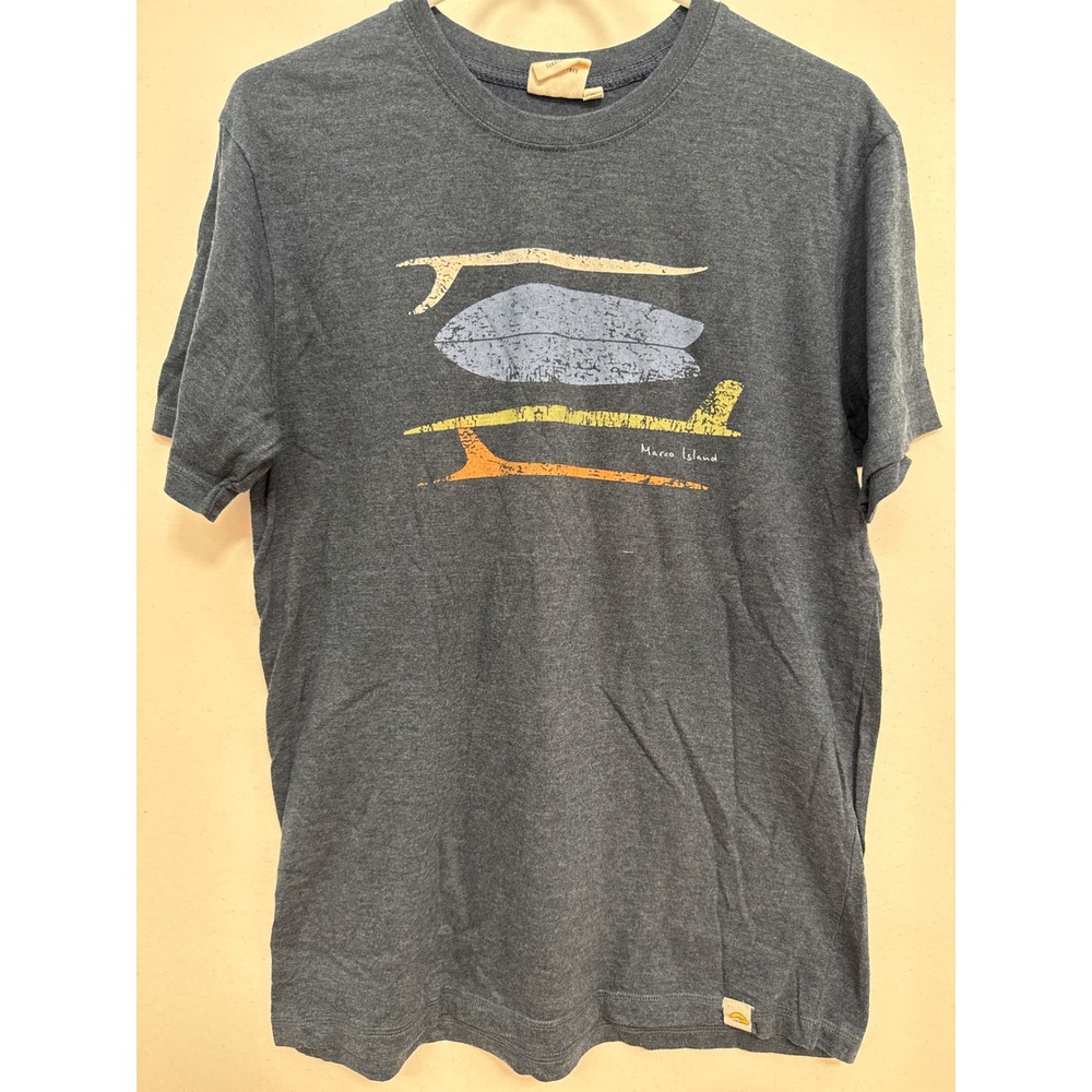 Pacific Creations Mens Marco Island Surfboard Graphic Tee Gray S